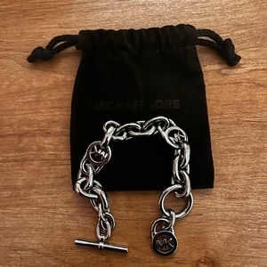 Michael Kors silver chunky chain link bracelet